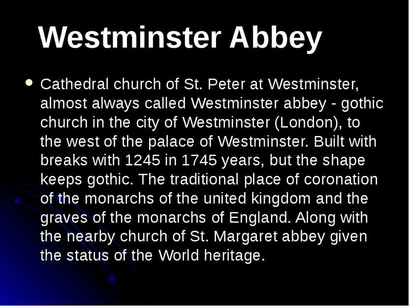 Cathedral church of St. Peter at Westminster, almost always called Westminste...