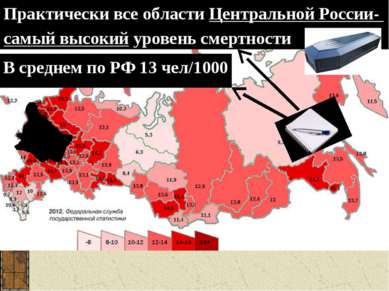Практически все области Центральной России- самый высокий уровень смертности ...