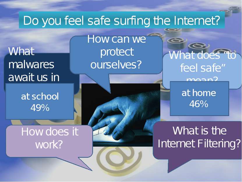 Do you feel safe surfing the Internet? What does “to feel safe” mean? What ma...