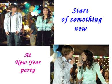 Start of something new At New Year party