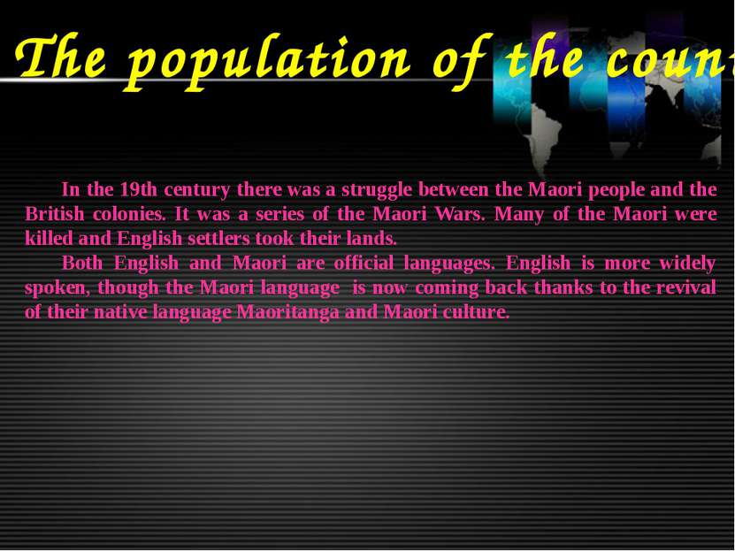 The population of the country In the 19th century there was a struggle betwee...