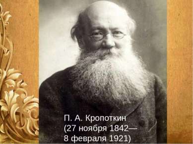 П. А. Кропоткин (27 ноября 1842— 8 февраля 1921)