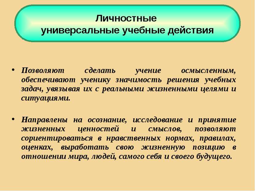 Позволяют сделать учение осмысленным, обеспечивают ученику значимость решения...