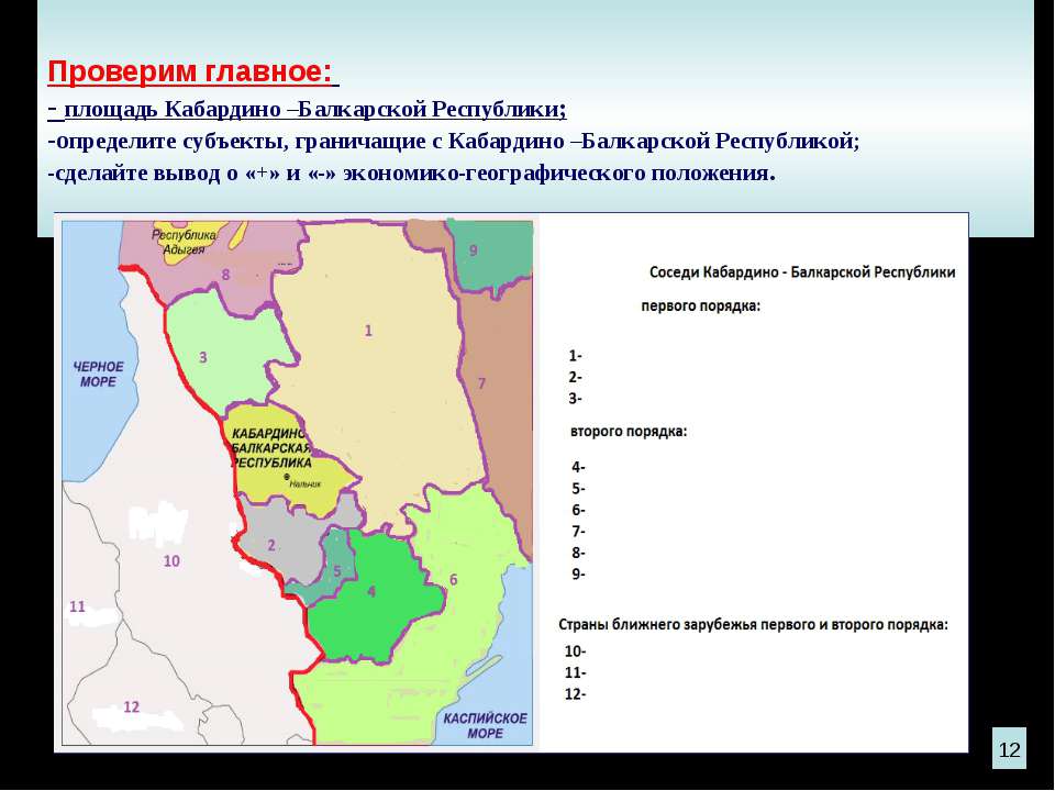 Курсовая работа: Экономико-географическая характеристика Кабардино-Балкарской Республики