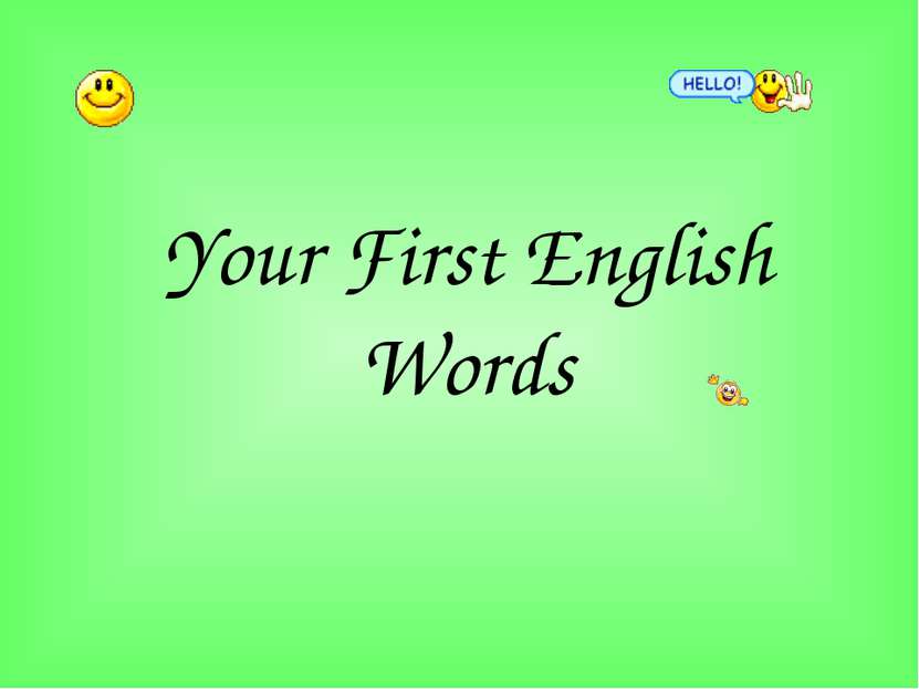Your First English Words