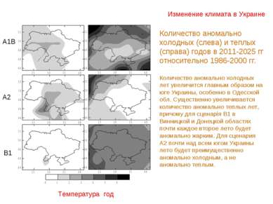 Изменение климата в Украине Температура год Количество аномально холодных (сл...