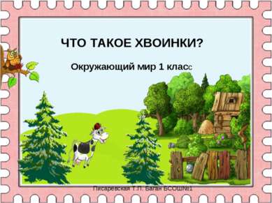 ЧТО ТАКОЕ ХВОИНКИ? Окружающий мир 1 класс Писаревская Т.П. Баган БСОШ№1