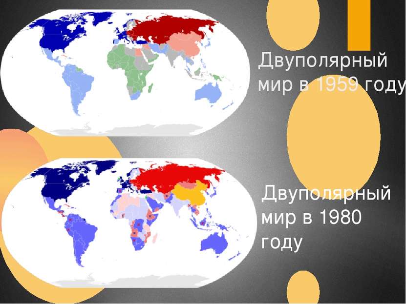 Двуполярный мир в 1959 году Двуполярный мир в 1980 году