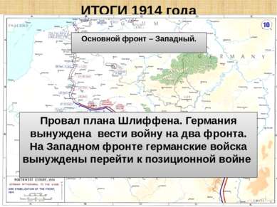 ИТОГИ 1914 года Куляшова И.П. Основной фронт – Западный. Провал плана Шлиффен...