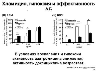 Хламидия, гипоксия и эффективность АБ Shima K, et al. AAC 2013; 57:2828-30 В ...