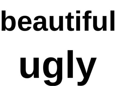 beautiful ugly
