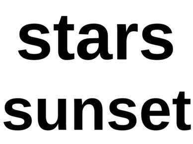 stars sunset