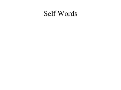 Self Words