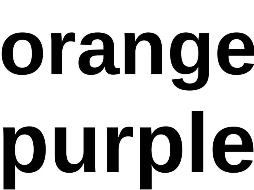 orange purple