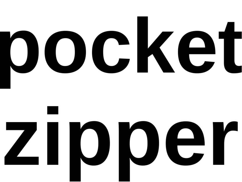 pocket zipper