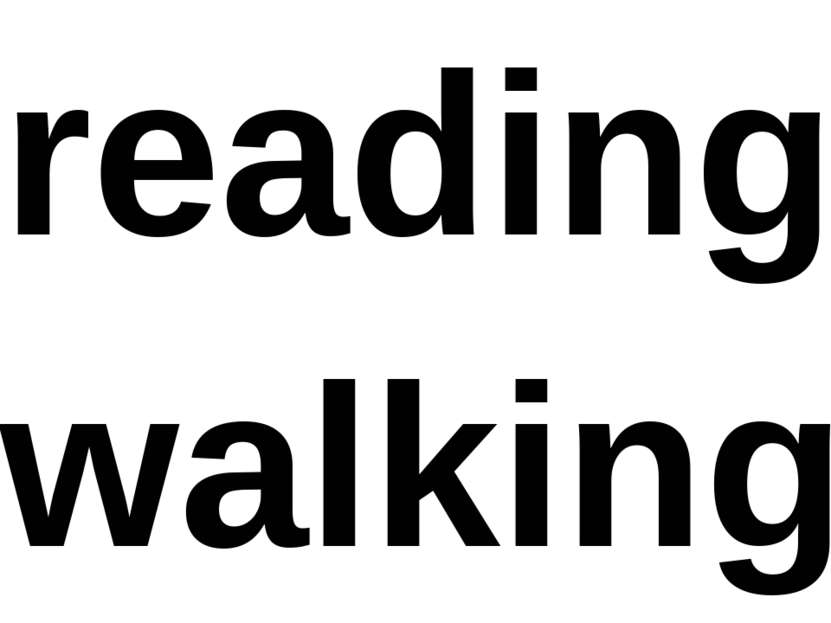 reading walking
