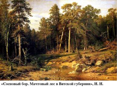 «Сосновый бор. Мачтовый лес в Вятской губернии», И. И. Шишкин (1872 г.)