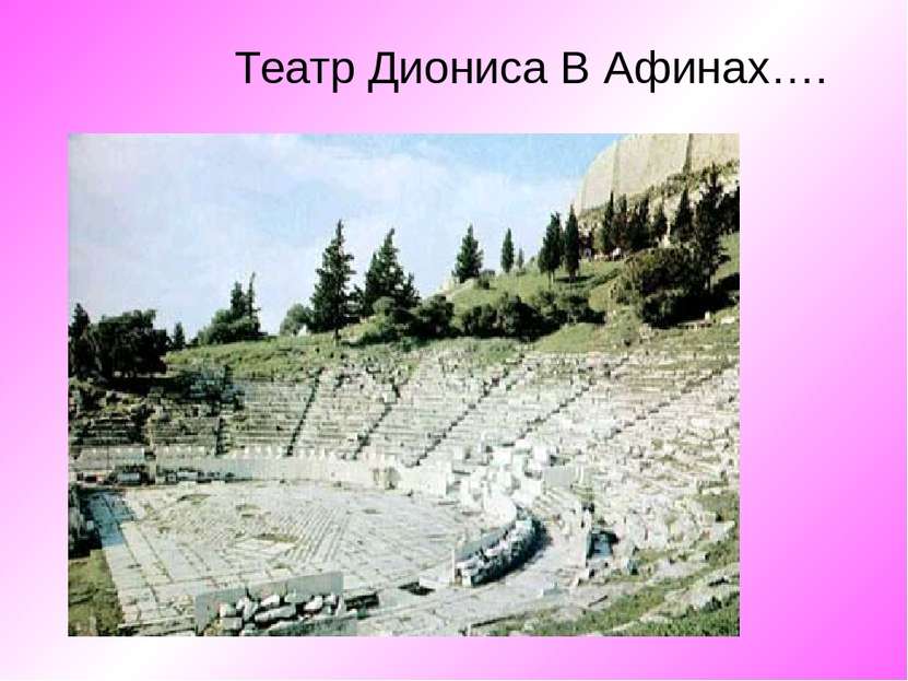 Театр Диониса В Афинах….