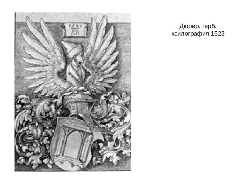 Дюрер. герб. ксилография 1523