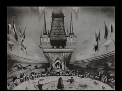 Н.П.Акимов.Эскиз к кинофильму «Золушка». «Зал в замке». 1946