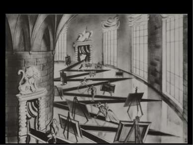 Н.П.Акимов.Эскиз к кинофильму «Золушка». «Картинная галерея». 1946