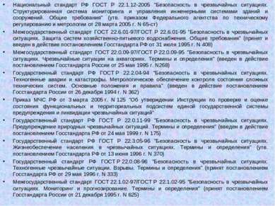 Национальный стандарт РФ ГОСТ Р 22.1.12-2005 "Безопасность в чрезвычайных сит...