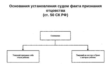 Основания установления судом факта признания отцовства (ст. 50 СК РФ)