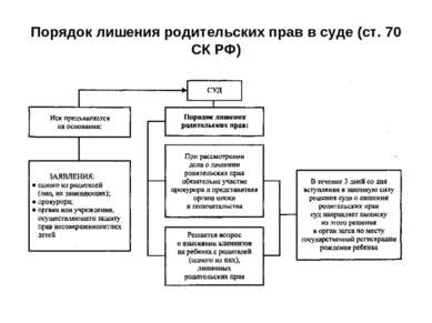 Порядок лишения родительских прав в суде (ст. 70 СК РФ)