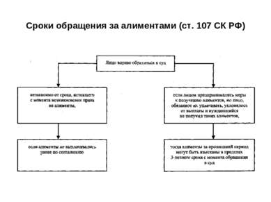 Сроки обращения за алиментами (ст. 107 СК РФ)