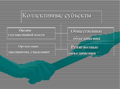 Коллективные субъекты Органы государственной власти Общественные объединения ...