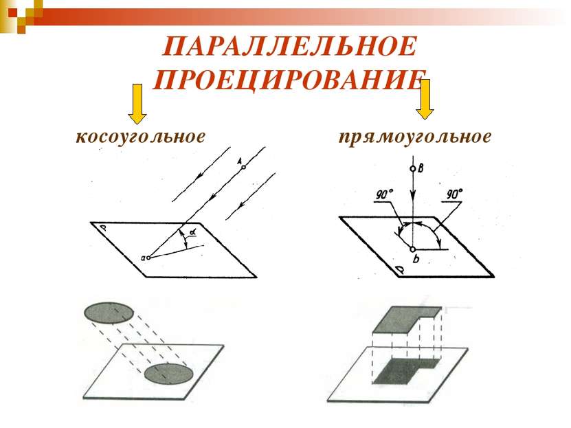 ПАРАЛЛЕЛЬНОЕ ПРОЕЦИРОВАНИЕ косоугольное прямоугольное