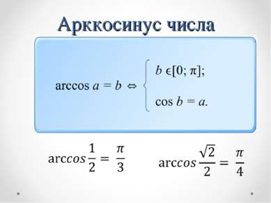 Арккосинус числа