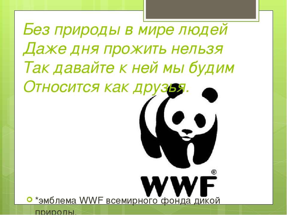 Изображение какого животного и почему является эмблемой всемирного фонда дикой