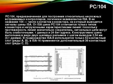 PC/104 РС/104, предназначенная для построения относительно несложных встраива...