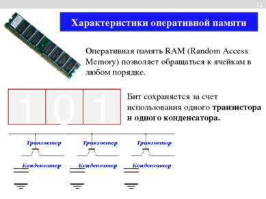 12 Характеристики оперативной памяти Оперативная память RAM (Random Access Me...