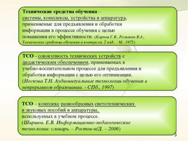 Технические средства обучения – системы, комплексы, устройства и аппаратура, ...