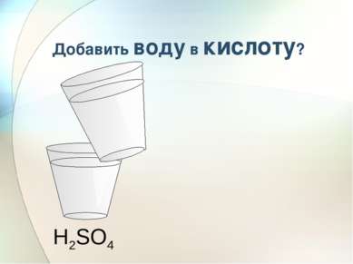 H2SO4 Добавить воду в кислоту?