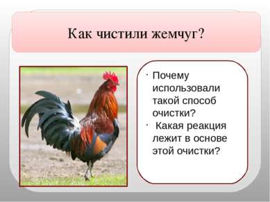 Как чистили жемчуг? Почему использовали такой способ очистки? Какая реакция л...