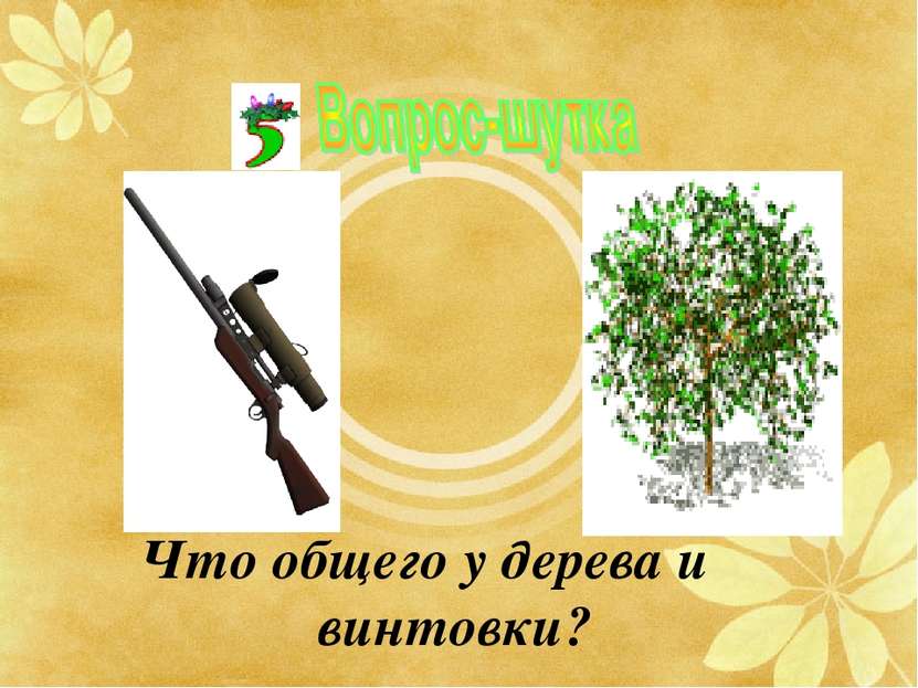 Что общего у дерева и винтовки?
