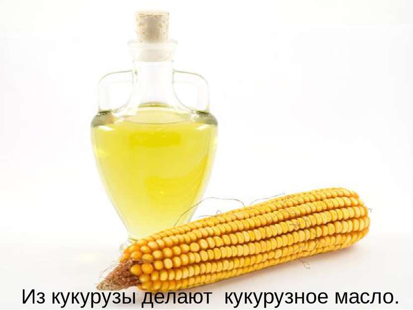 Из кукурузы делают кукурузное масло.