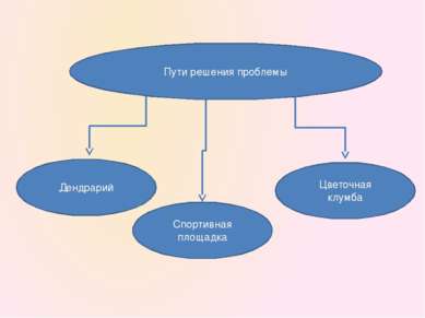 Дендрарий Пути решения проблемы Спортивная площадка Цветочная клумба