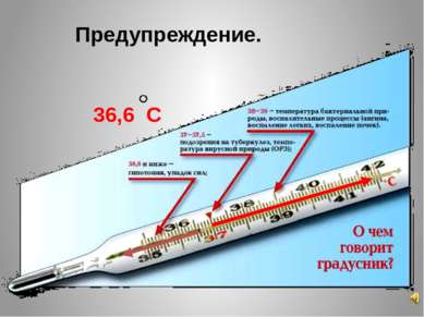 Предупреждение. 36,6 С