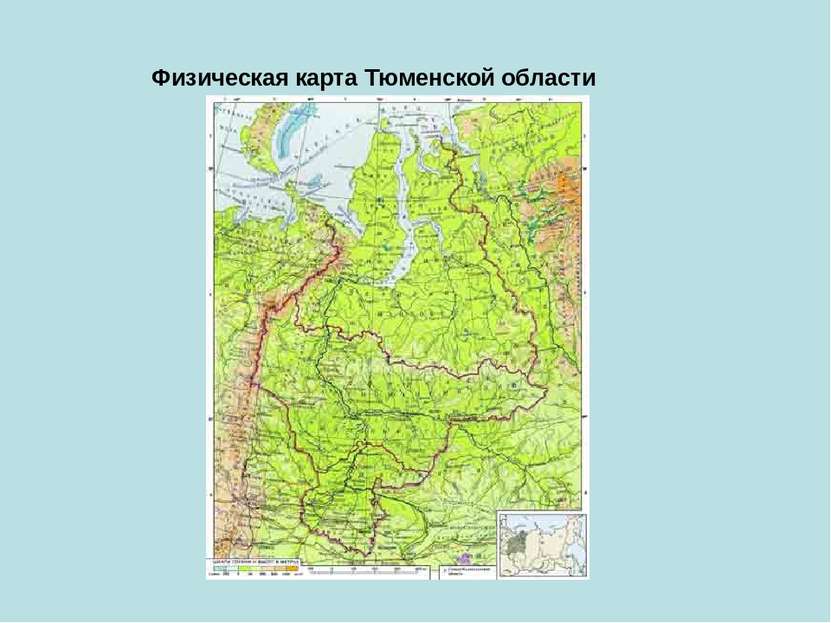 Физическая карта Тюменской области