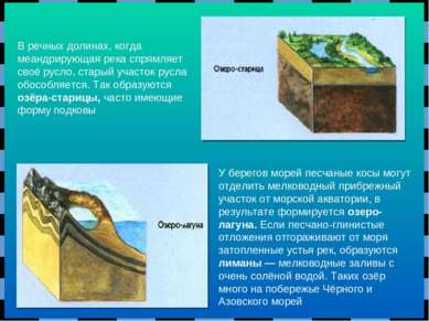 У берегов морей песчаные косы могут отделить мелководный прибрежный участок о...