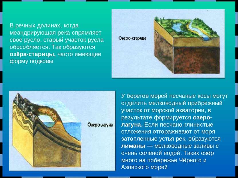 У берегов морей песчаные косы могут отделить мелководный прибрежный участок о...