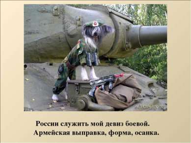 России служить мой девиз боевой. Армейская выправка, форма, осанка.