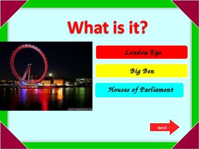 London Eye Big Ben Houses of Parliament