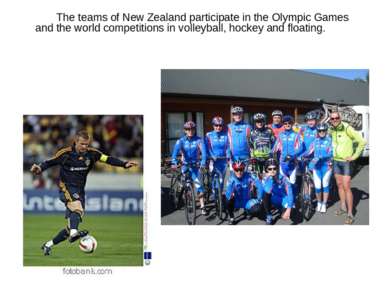 The teams of New Zealand participate in the Olympic Games and the world compe...