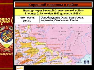 Коренной перелом в войне Наступление советских войск в июле – декабре 1943 г....