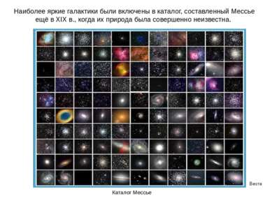 Веста Паллада Каталог Мессье Наиболее яркие галактики были включены в каталог...